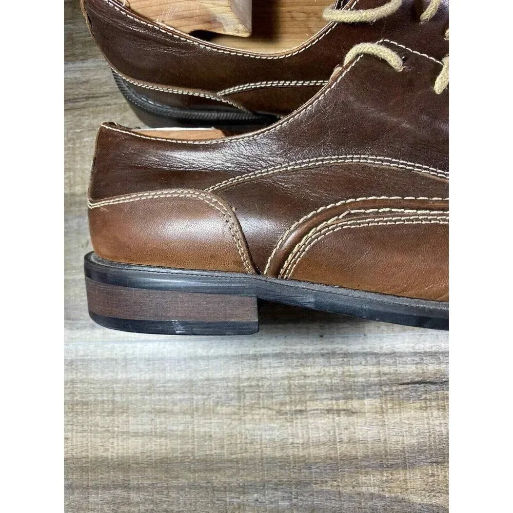 Todd Welsh Alligator Brown Leather Lace Dress Shoes‎ 10 Mens 3317187
